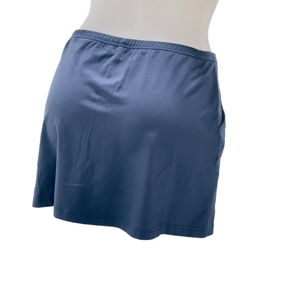 BOLLE Women's Blue Polyester Stretch Skort Skirt Over Shorts Tennis Size Small - Picture 2 of 9